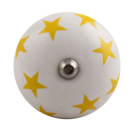 Yellow Star Ceramic Wine Stopper (Pack Of One Piece)